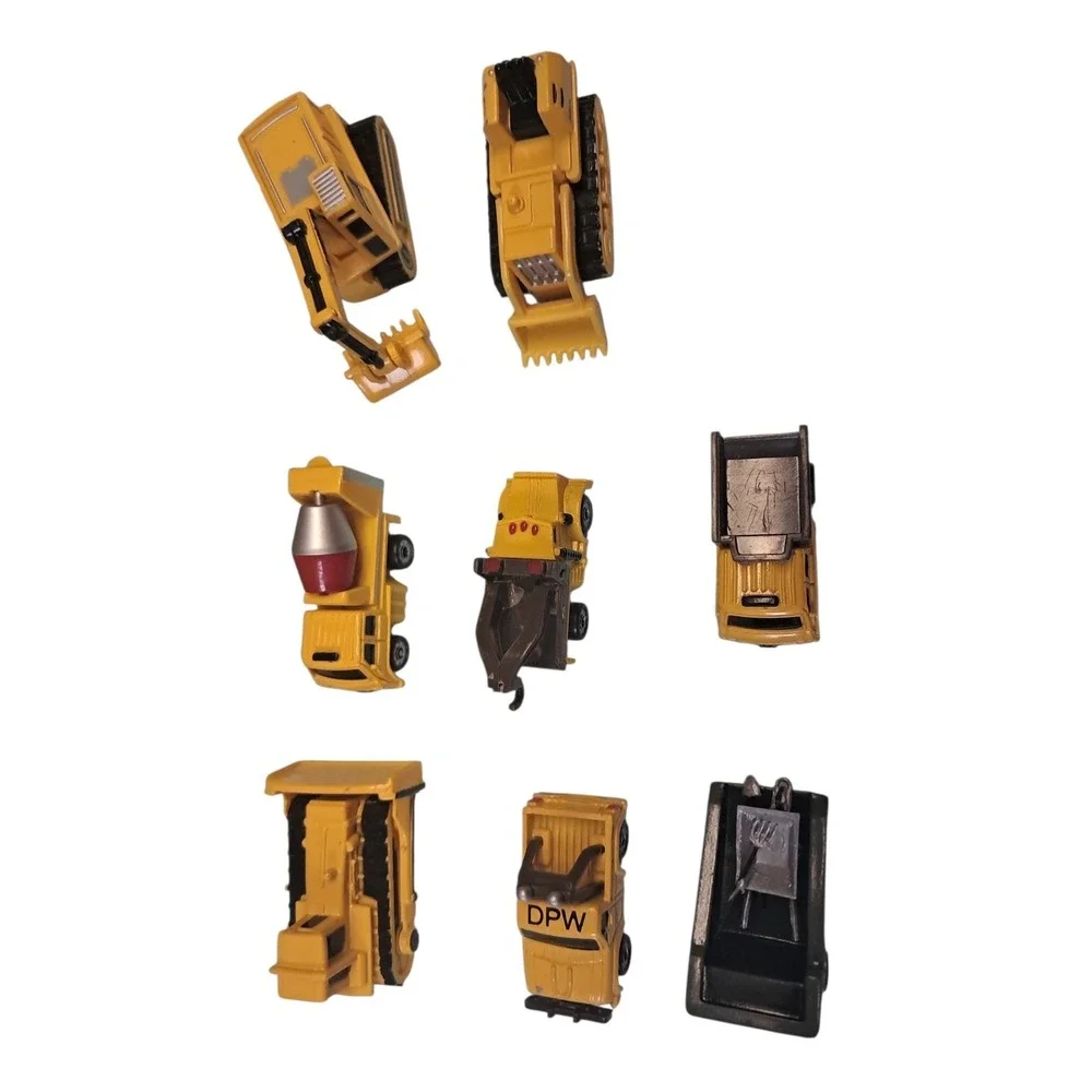 Lot of 8 Mini/Micro Construction Vehicles - Tamfort TURBO BALL - Bearing Action